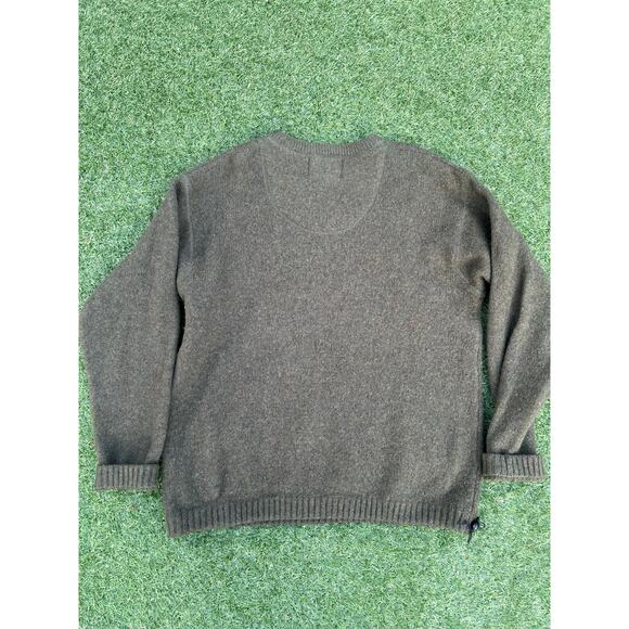 Vintage Woolrich V Neck Wool Sweater With Elbow Patches - Picture 2 of 5